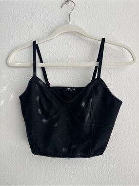 Express Black Crop Cami Top